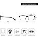 Buy Opulize Ink Large Rectangular Frame Glasses - Scratch Resistant Spring Hinges Gray Men s Eyewear | 1-Pack -1.00 Diopters - Buy Online on GoSupps.com