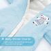 Vine Baby Hooded Fleece Romper Snowsuit Blue 0-3 Months | Infant Footed Jumpsuit Outfit - Buy Online on GoSupps.com