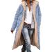 Hanxiulin Oversize Winter Coat for Women | Plush Hoodie Jacket | Warm Windproof Fleece Outerwear | Thick Bubble Jacket in Light Blue XXL - Buy Online on GoSupps.com