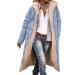 Hanxiulin coat plush jacket hoodie jacket oversize winter coat women fleece jacket warm sweater windproof coat thick coat outerwear bubble fleece jacket winter jacket light blue xxl
