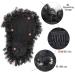 Short Kinky Curly Afro Puff Drawstring Ponytail with Bangs Pineapple Updo Hair 12 Inch - Black Women's 1B Hair Extension - Buy Online on GoSupps.com