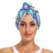 Easter Egg Hair Towel 2 Pack Super Absorbent Hair Drying Towel Quick Dry Hair Turbans Head Towel with Button Twisty Wrap for Women Girls