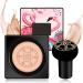DuoZeng Mushroom Head Air Cushion CC Cream Foundation Moisturizing BB Cream Foundation Face Makeup for Mature Skin Light Weight Long-lasting Concealer Suitable for All Skin Types(Natural)