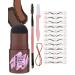 Eyebrow Stamp & 30 Eyebrow Stencils Kit  One Step Eyebrow Shaping Kit  Professional Brow Powder Stamp  Waterproof Long-Lasting Eyebrow Definer Makeup(Light Brown)