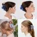 LILIE&WHITE 4 Pack Blue Hair Claw Clips - Large and Medium Rectangle Clips for Women - Strong Hold Non-slip Hair Accessories - Buy Online on GoSupps.com