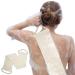 Premium Bamboo Fiber Exfoliating Body Scrubber Towel Deep Clean & Gentle Exfoliation for Smooth Skin-Beige