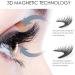 Magnetic Eyelashes False Eyelashes Kit No Glue 3D Magnetic Eyelashes with Applicator Natural Looking Fake Lashes Reusable & Quick & Easy - Black 2 Types Black(Magnetic Eyelashes) - Buy Online on GoSupps.com