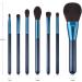 7 Pcs Makeup Brushes Elegant Blue Professional Eyeshadow Kabuki Makeup Brush Set Foundation Blending Blush Face Powder Eye Cosmetics Brush Make Up Brush Tool Kit - Buy Online on GoSupps.com