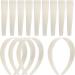 White Craft Plastic Headbands 1 Inch Plain No Teeth DIY Hair Bands Plain Headbands (20 Pieces)