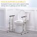 Drive Medical RTL12079 White Handicap Grab Bar for Toilets - Supportive Bathroom Safety Accessory - Buy Online on GoSupps.com