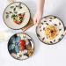 Porcelain Plate Bowls and Saucers Ceramic Hand-Painted Under Glaze Flower Leaf Dinner Plate Creative Steak Salad Sushi Dish Dessert Cake Plate Kitchen Tableware (Color : V) (Color : 8.5 Inch B) - Buy Online on GoSupps.com