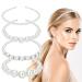 Yolev 4Pcs Pearl Headbands for Women - Bridal Hair Accessories - 4 Styles Pearl & Crystal Hair Hoop - Buy Online on GoSupps.com