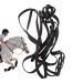 Halter for Horse | Safety Halter Chin & Throat Snap Heavy Duty Tied Halter | Comfortable Padded Nylon Horse Halter for Training Equestrian Grooming Lambo Black