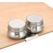 Stainless Steel Patikil Palette Cups - 3.5 x 1.8 Paint Pot Container with Lid and Clip for Oil Painting - Silver - Buy Online on GoSupps.com