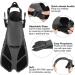 Oumers Snorkel Fins - Adjustable Diving Flippers for Men and Women - Black Large-X-Large - Buy Online on GoSupps.com