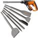 SDS Plus Hammer Drill Chisel Set  Rotary Hammer Bits Set Including Tile chisel  Grooving Chisel  Scrapping Chisel  Flat Chisel  Point Chisel  Scaling Chisel for Tile Masonry Concrete Brick Stone Work - Buy Online on GoSupps.com