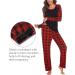 Ekouaer Women's Nursing Pyjamas Set - Long Sleeve Modal Maternity, XXL Chequered Red - Buy Online on GoSupps.com