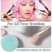 YalsFTY 2-Piece Silicone Makeup Brush Cleaner | Dual-Sided Scrubber Mat for All Brush Types | Green & Pink Cleaning Tool - Buy Online on GoSupps.com