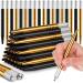 Firstrays 50 Count Microblading Pens Manual Eyebrow Pencils Microblading Supplies Aluminum Microblading Hand Tools for Cosmetics Easy Install B Black&gold