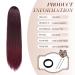 Feshfen 70cm Ponytail Extensions - Black & Burgundy Drawstring Hair Extensions for Women | Long Straight Braid Synthetic Hair - Buy Online on GoSupps.com