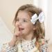 2 PCS White 4 Inch Satin Bow Set for Little Girls - Perfect Hair Accessory - Buy Online on GoSupps.com
