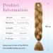 Tess Braids Extensions - 60 cm Jumbo Kanecalon Hair Braids (Honey Blonde) | 100g Bundle for Box Braids - Buy Online on GoSupps.com