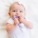 Ryan and Rose Cutie Teether Rattle (Orchid) - Soft Silicone Teether Toy - Buy Online on GoSupps.com