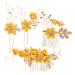 Angoily 4 Sets Hairpin Floral Decor Flower Hair Comb Wedding Party Headpieces Wedding Hair Pin Flower Hair Comb Clip Hair Barrettes Bridal Headdress Zinc Alloy Women's Korean Pearl Flower