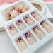 Square Press on Nails - TUZADNW Flower Design | 24 Pcs Glossy Short Fake Nails for Women - Artificial Nude Full Cover Acrylics - Buy Online on GoSupps.com