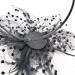 OUHO Ladies Fascinator Hat with Flowers Mesh & Feathers - Elegant Headpiece for Party Church Wedding & Cocktails - Black Hair Accessory - Buy Online on GoSupps.com
