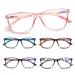 Cojwis 5 Pack women reading glasses Blue light filter glasses spring hinges Ultralight reading aid (5 color mix 2.50 multiplier_x) 5 color mix-4 2.5 x