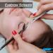 Facial Hair Scissors-Eyebrow Trimmer-Grooming Scissors for Eyebrow Shaping Ear Nose Nostril Hair & Moustache (Black Curved) - Buy Online on GoSupps.com
