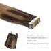 Buy Balayage Hair Tape In Extensions - Real Human Hair Invisible Double-Sided Chestnut Brown & Deep Dark Brown 50g 20 Pieces 45cm - Buy Online on GoSupps.com