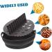 Zerodeko 1 Set Baking Pans Roasting Pan Toaster Oven Pans Silicone Insert for Air Fryer Liner Plug-in Round Light Grey 21.5X21.5cm - Buy Online on GoSupps.com