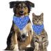 Adjustable Dog Bandana Headscarf | Pet Neckerchief for Small Dogs & Cats | L Blue - Perfect for Puppies - Buy Online on GoSupps.com