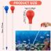Molain Coral Feeder 2 Pcs Acrylic Marine Fish Reef Feeding Tube 13.7 Inch Coral Food Tool for Reef/Anemones/Brine Shrimp Most Aquarium Organisms (Blue+Red) - Buy Online on GoSupps.com