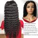 WENYU Deep Wave Transparent Lace Front Human Hair Wig - 150% Density Curly Lace Frontal Closure for Black Women - Buy Online on GoSupps.com