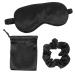 Yardenfun 3pi ces Masque de Sommeil Cache- il Bandeau avec lastiques pour Yeux Ensemble Pochette Cordon
