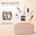 Aucuu Premium PU Cosmetic Travel Bag - Large Capacity & Waterproof - Dark Pink-2 - Buy Online on GoSupps.com