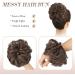 FESHFEN Messy Bun Hair Piece - Synthetic Wavy Curly Chignon Ponytail Extension in Caramel Brown - Buy Online on GoSupps.com