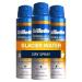 Gillette Aluminum Free Deodorant for Men Dry Spray Glacier Water 4.3oz (Pack of 3) Glacier Water 4.3 Ounce (Pack of 3)