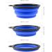 PhoneNatic Foldable Silicone Dog Bowl - Travel Bowl for Dogs & Cats 350ml Blue with Carabiner | Small (S) - Buy Online on GoSupps.com