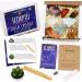 DANCING BEAR Scorpio Zodiac Healing Crystals Gift Set - 14 Pc Set with 9 Stones, 18K Gold-Plated Necklace, Meteorite, Succulent Candle, Palo Santo Smudge Stick - Made in USA - Buy Online on GoSupps.com