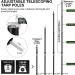 Top Hill 2023 Telescoping Tarp Poles - Set of 2 | Adjustable Aluminum Tent Poles for Camping | Portable Replacement Canopy Rods | New-4 Section - Buy Online on GoSupps.com
