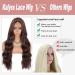 Kalyss 26 Curly Brown Body Wave Wig - Heat-Resistant Synthetic Front Wig for Women - Perfect Edge & Center Parting - Buy Online on GoSupps.com
