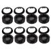 FOYTOKI 8pcs Box Empty Eye Shadow Box Makeup Travel Case Makeup Highlighter Cream Vials Makeup Cream Jar Abs 4x3.8cm Black