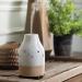 Rustic White Ceramic Essential Oil Diffuser | 100mL Ultrasonic Aromatherapy & Humidifying Diffuser with 8 LED Lights - Buy Online on GoSupps.com