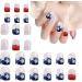 4th July Fake Nails - Short Square Flag Fake Nails - Flag Design Full Nails Short Square Flag Fake Nails - Buy Online on GoSupps.com