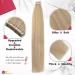 Moresoo Real Hair Tape in Extensions - Caramel Blonde with Platinum Blonde Skin Weft Hair Extensions | 16 Inch 20 Pieces/50g #P14/613 - Buy Online on GoSupps.com