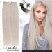 Moresoo 22 Inch White Blonde Human Hair Weft Extensions - 100g/Pack #60A - Buy Online on GoSupps.com